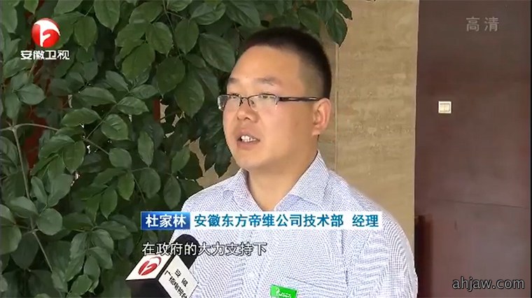 东方帝维技术经理杜家林接受安徽电视台采访